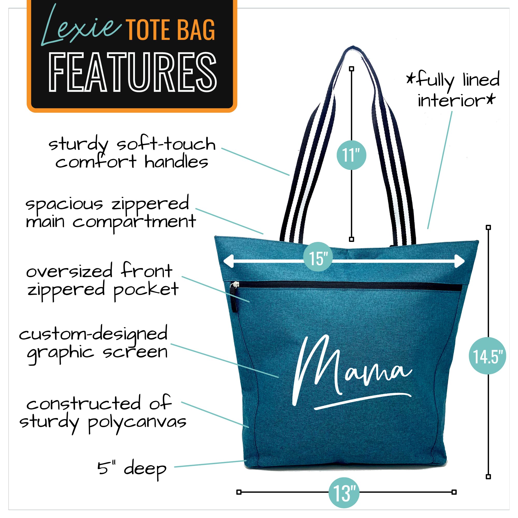 Brooke & Jess Designs Mommy Bag for Hospital - Mom Tote Bag - Mom Bags for Women, Maternity Bags for Expecting Moms, Gifts for Mom