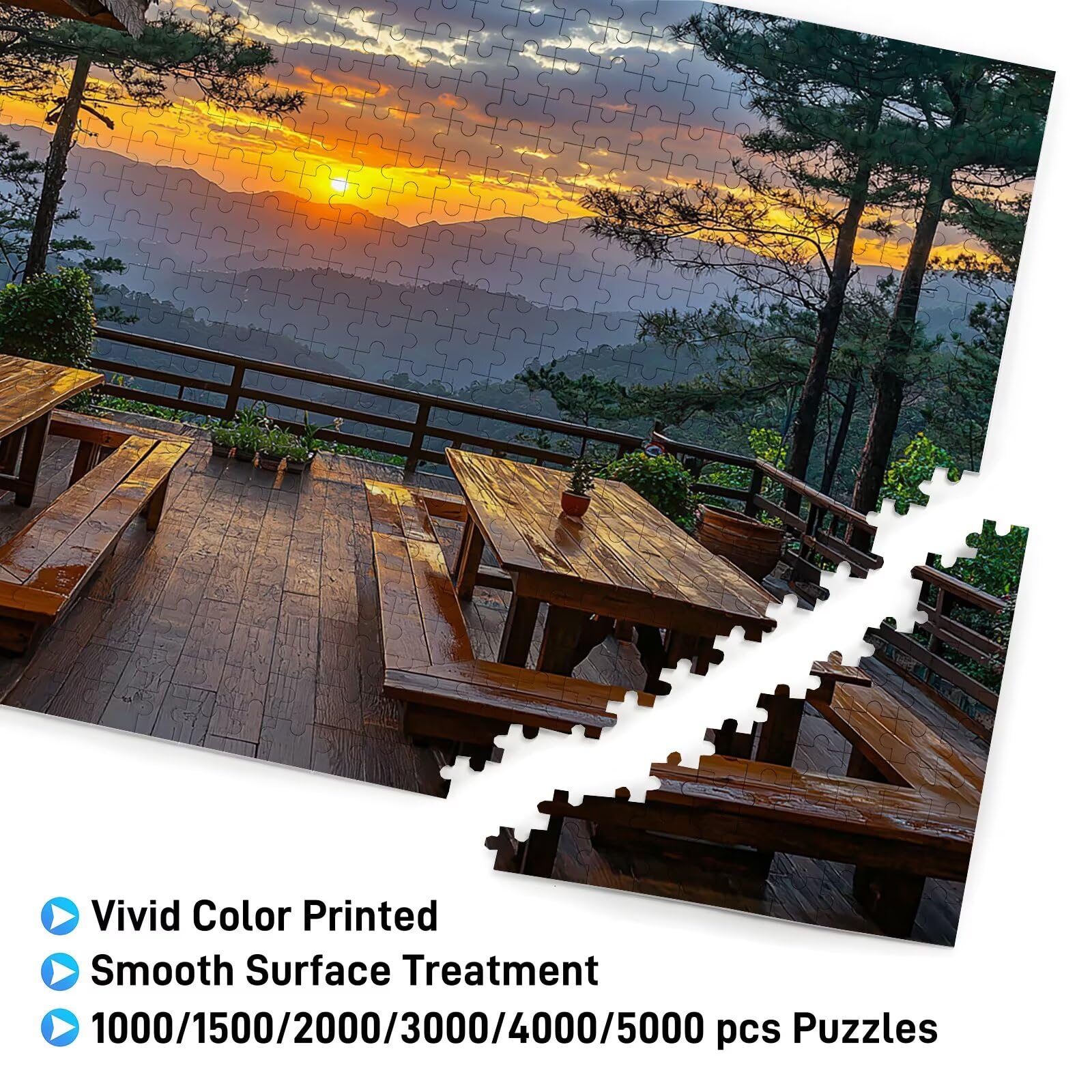 Puzzle Personalizzato con Foto, 5000 Pezzi Puzzle Personalizzato Legno, Foto Personalizzata Idea Regalo di Alta Qualità con Scatola Regalo, Regali per Festa della Mamma, Anniversario e Natale, X-426
