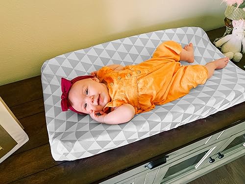 Miniatura 7 de Funda para cambiador Paquete de 4 fundas para cambiador de bebé de primera calidad Funda para cambiador de niño o niña Jersey puro lavable a