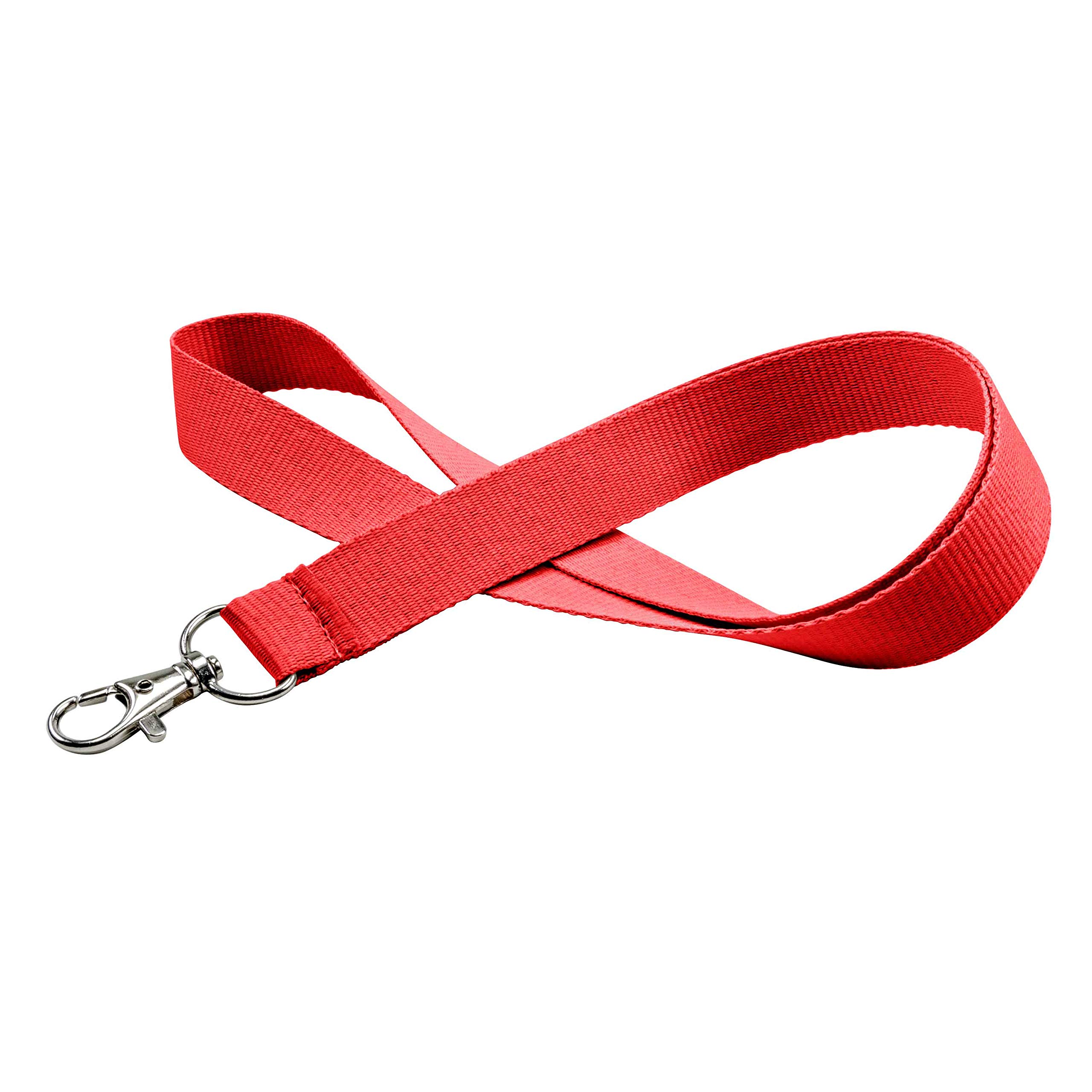 100er Pack Schlüsselbänder 20mm, easy going Haken, Rot