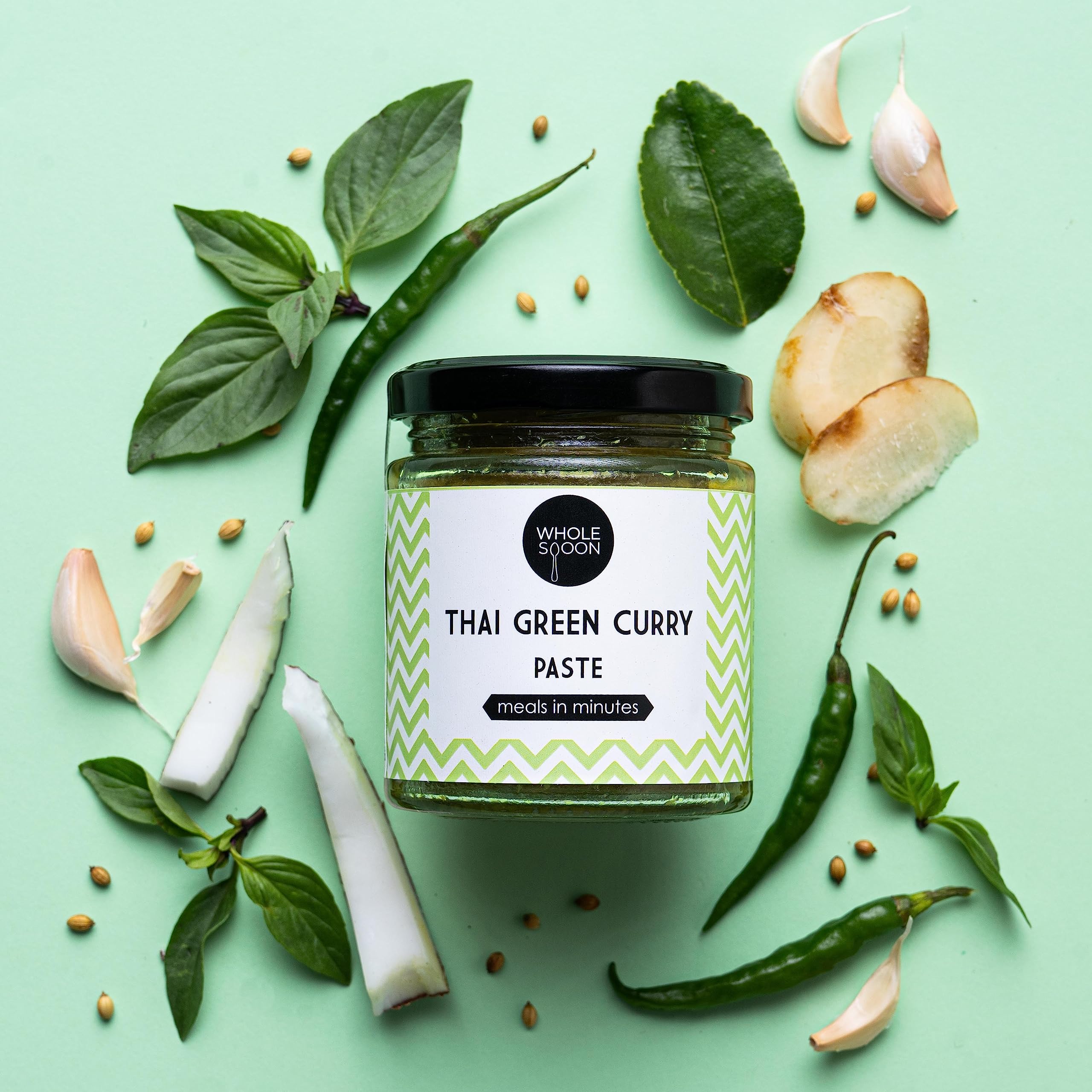 Wholespoon Green Thai Curry Paste (180gm) | All Natural, Preservatives Free, Plant Based | Make Restaurant Style Green Thai Curry in 10 mins (B0BZDDSWDN) Amazon Price History, Amazon Price Tracker