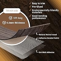 Vista 280 de GSCIT Club Bandas de borde de roble, rollo de 1 pulgada x 10 pies de bandas de borde de chapa - Cinta de madera real flexible previamente pegada