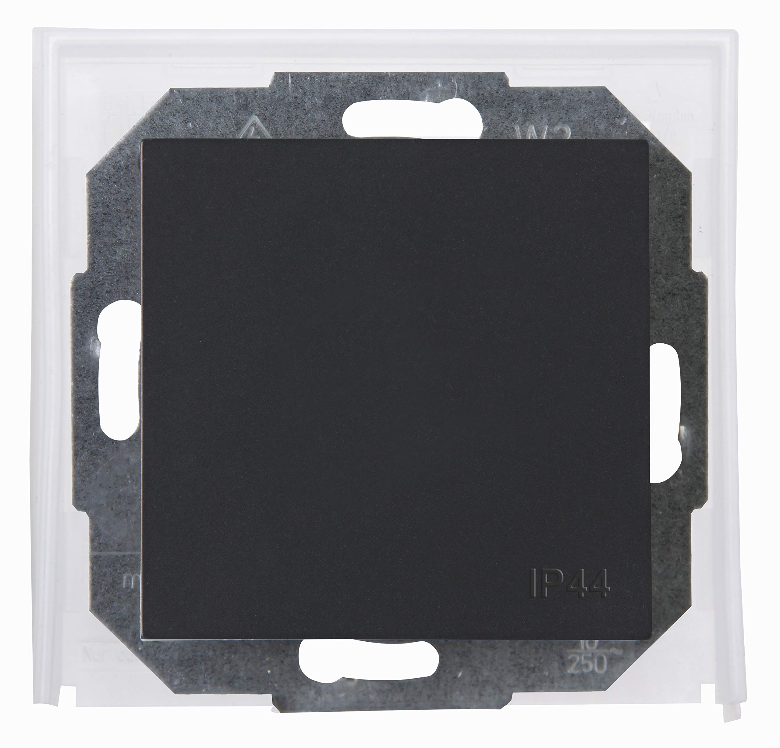 Kopp Athenis 699615086 Flush-Mounted On/Off Switch for Wet Rooms Anthracite 699647089, Anthrazit