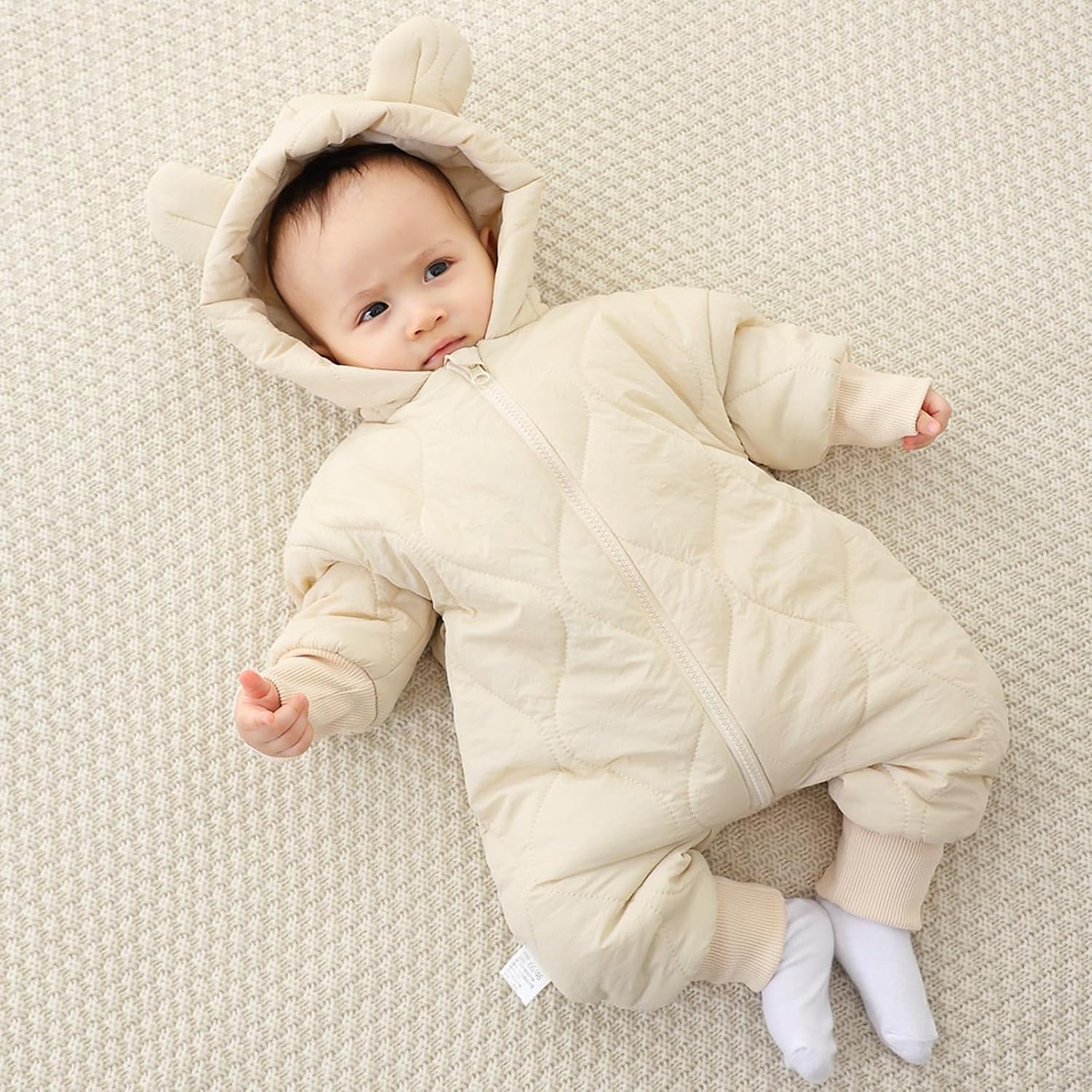 Baby Jumpsuit Boys Girls Romper Snowsuit Hooded Jumpsuit Clothes Autumn Winter Coat Warm Outfits For Infant 0-2 Year