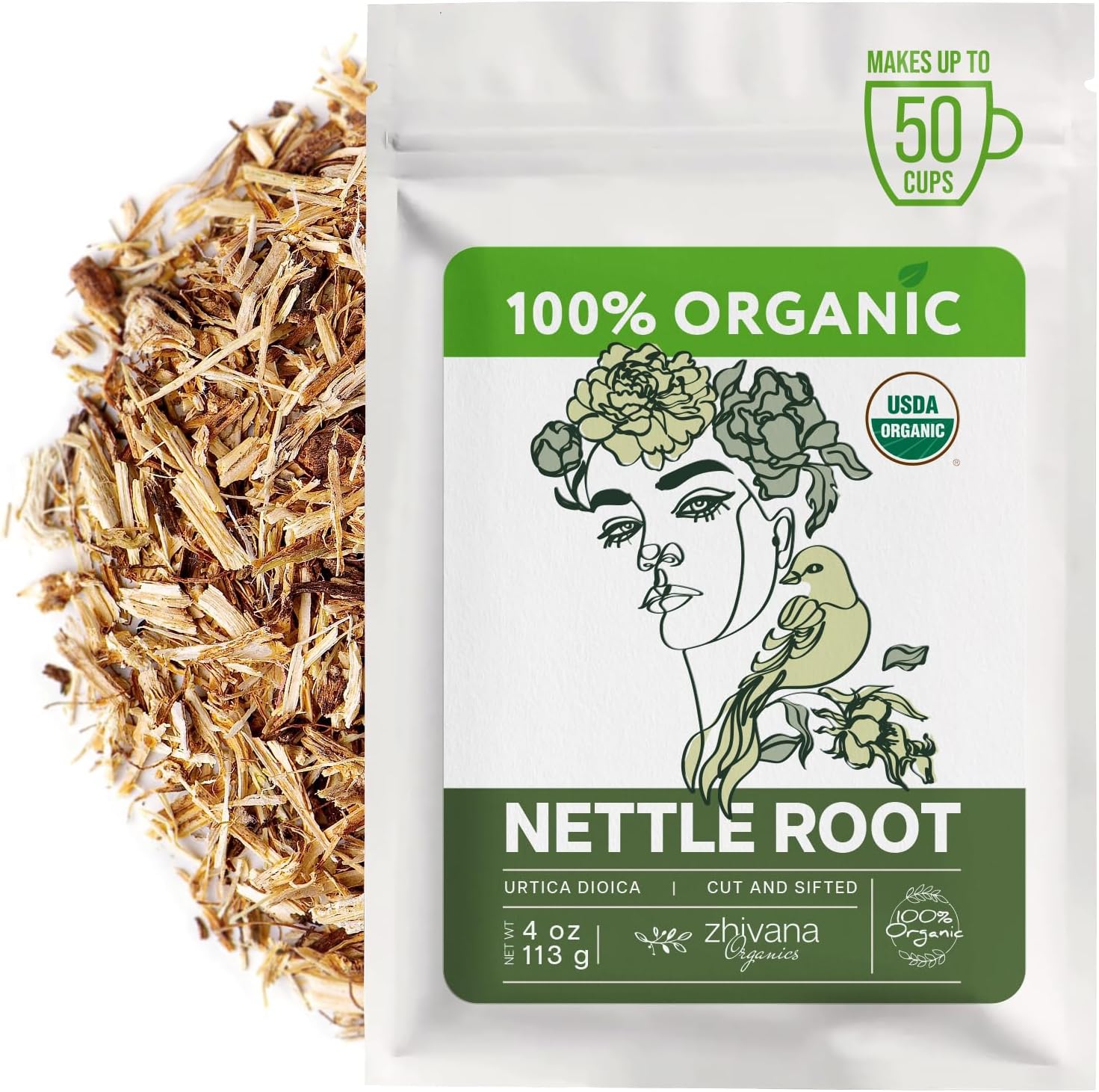 - Organic Stinging Nettle Root Tea for Men's Health (4oz.) - Traditionally Used for Male Vitality & Overall Wellness — Make Herbal Infusions, Extracts, Tinctures, Oils — Té de Raíz de Ortiga - Supports Prostate Health, Hormonal Balance & Energy