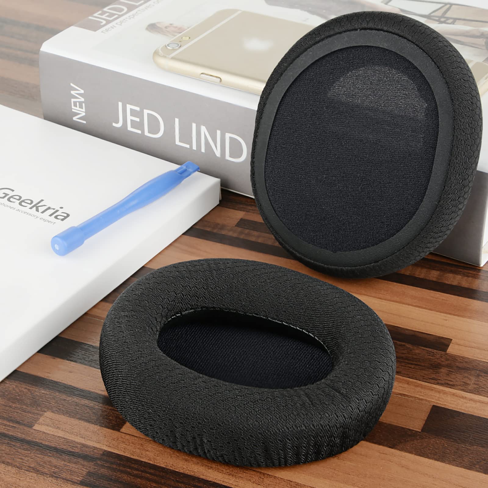 Geekria Comfort Mesh Fabric Replacement Ear Pads for Turtle Beach Stealth 600/ Stealth500/ Stealth400/ Stealth300 Headphones Ear Cushions - Image 4
