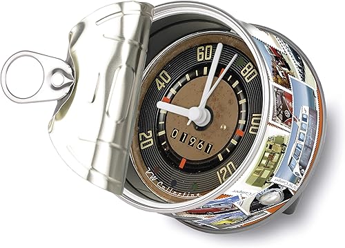 BRISA VW Collection - Reloj de mesa Volkswagen, reloj magnético, MyClock también personalizable, regalo con foto en diseño de autocaravana T1