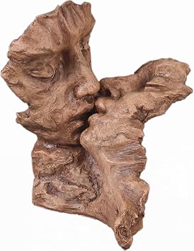 AOPPLSOT Handcrafted Affectionate Couple Art Sculpture, Present for Him and Her Wedding Weddings and Anniversaries for Shelf, Bookself TV Stand Decor,Sandstone,29cmX16cmX17cm