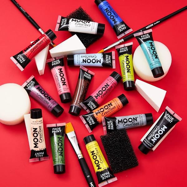 Moon Creations Tubes de peinture pour le visage et le corps | Peinture pour le visage prête à l'emploi | Sans cruauté | Peinture faciale pour enfants, adultes, festivals, Halloween et plus encore - 3