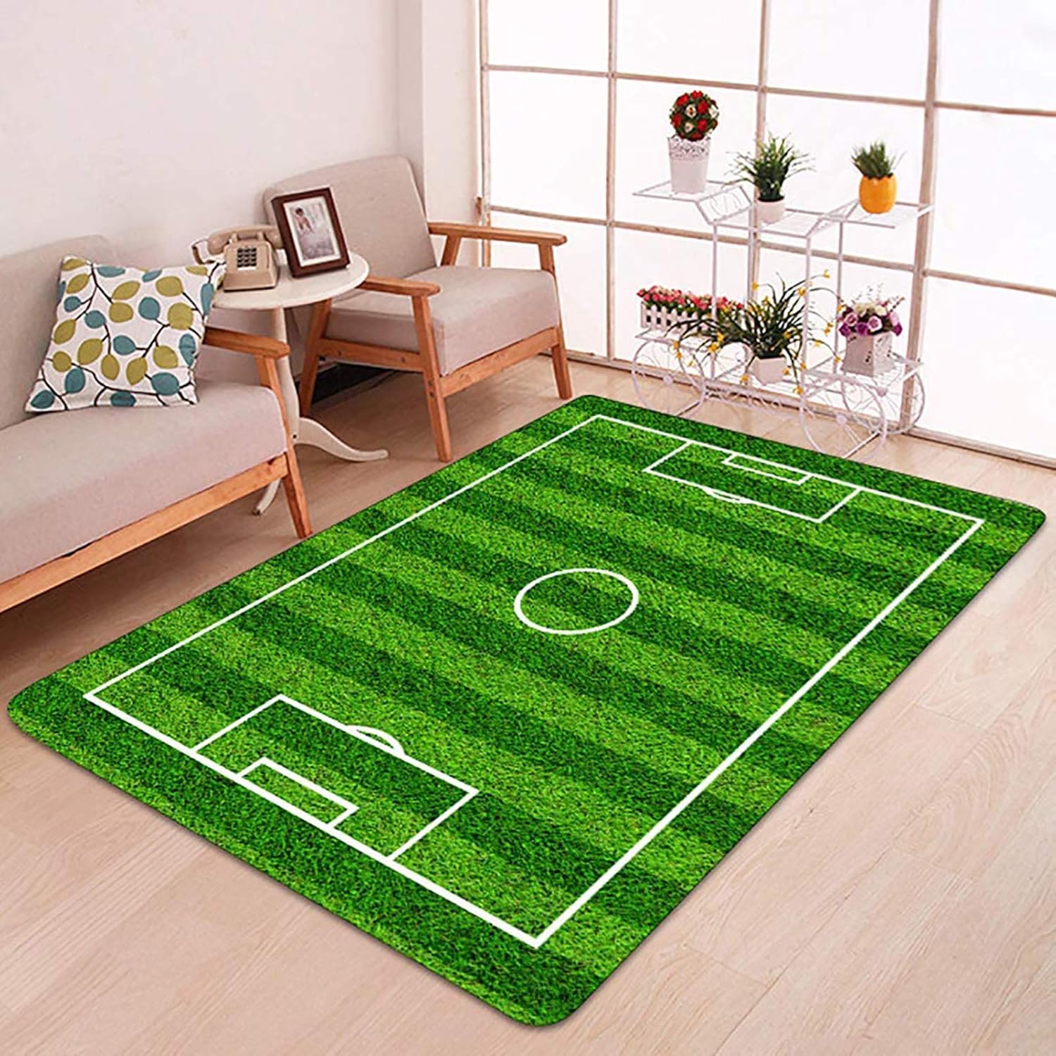 海外輸入 サッカー場ラグキッズサッカーピッチカーペットラグフロアマット以外のスリップ子供が保育園ベッドルームリビングルームのためのプレイマット Www Rubberdev Gov Lk
