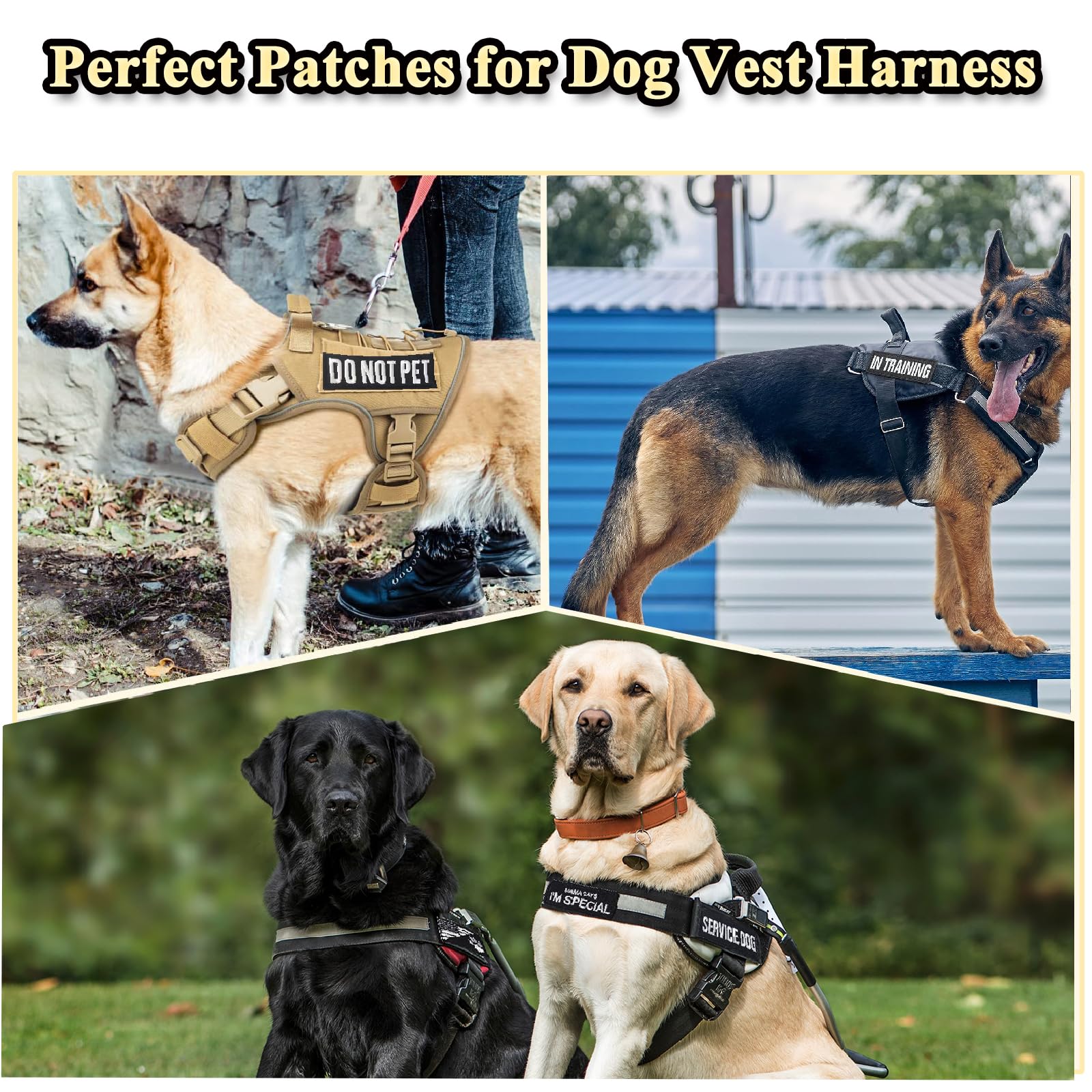 Service Dog Patches Esa Dog Accessories Tactical Dog Harness Vest