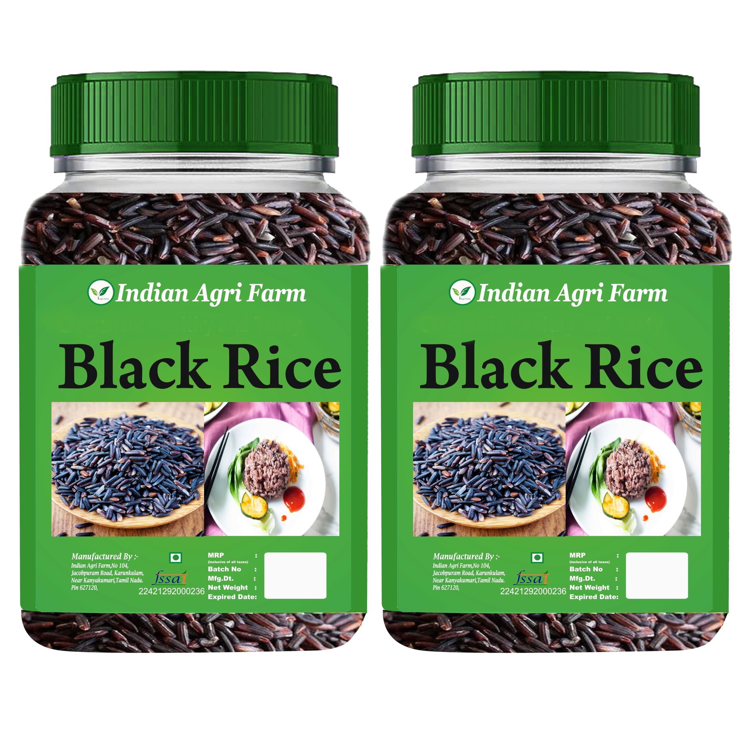 IAgriFarm Black Kavuni Rice Pack of 2 KG | Karuppu Kavuni Arisi