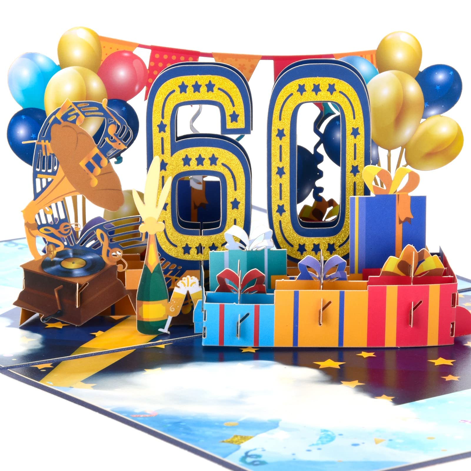 JOELELI Birthday Card, 3D Birthday Pop-Up Greeting Cards with Note Card, Birthday Gift for Wife, Women, Children, Daughter, Friends