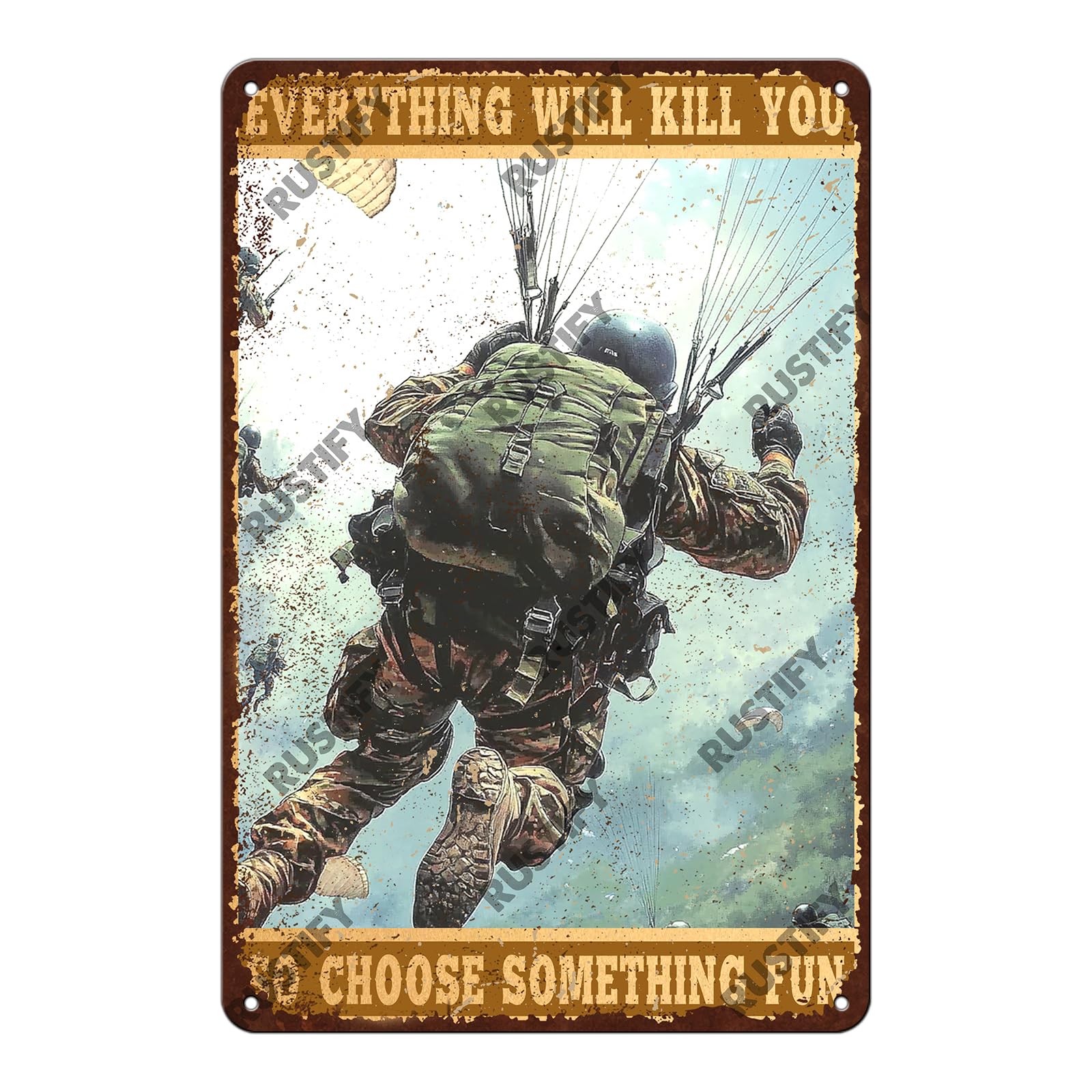 Anceky Everything Will Kill You So Choose Something Fun Tin Sign Retro Metal Sign Wall Decor for Backyard Outdoor Home Bar Kitchen 12×8 Inch