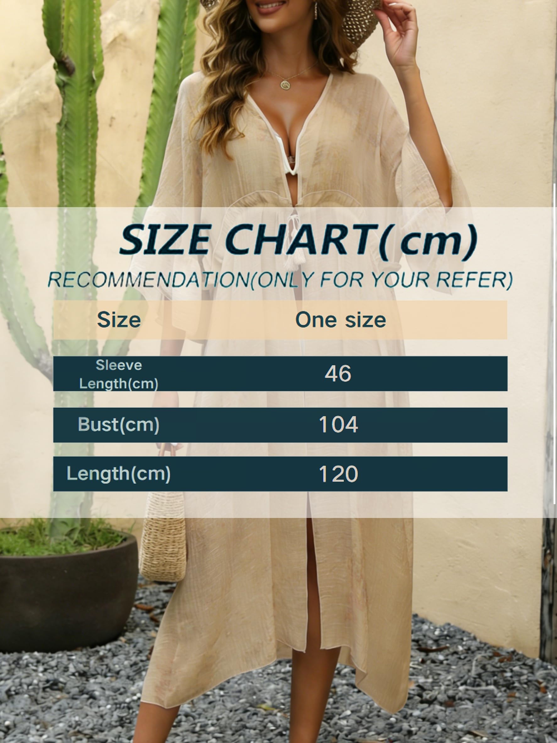 Robe de Plage Femme Été Boho Cardigan de Plage Paréo Front Ouvert Chemisier Kimono Cache-Maillots et Sarongs Beachwear