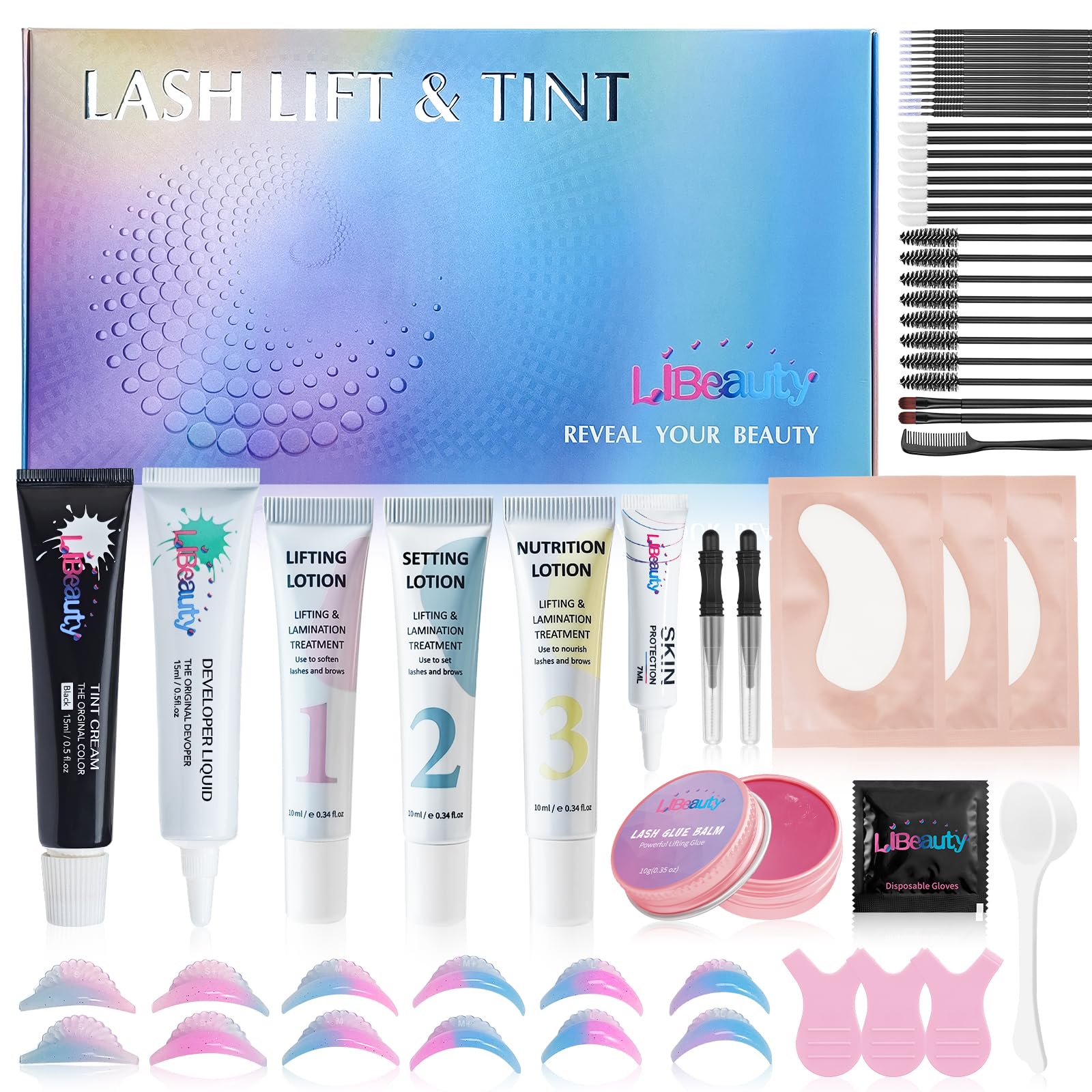 Libeauty 4 in 1 Lash Lift and Black Color Kit Eyelash Perm Brow Lamination