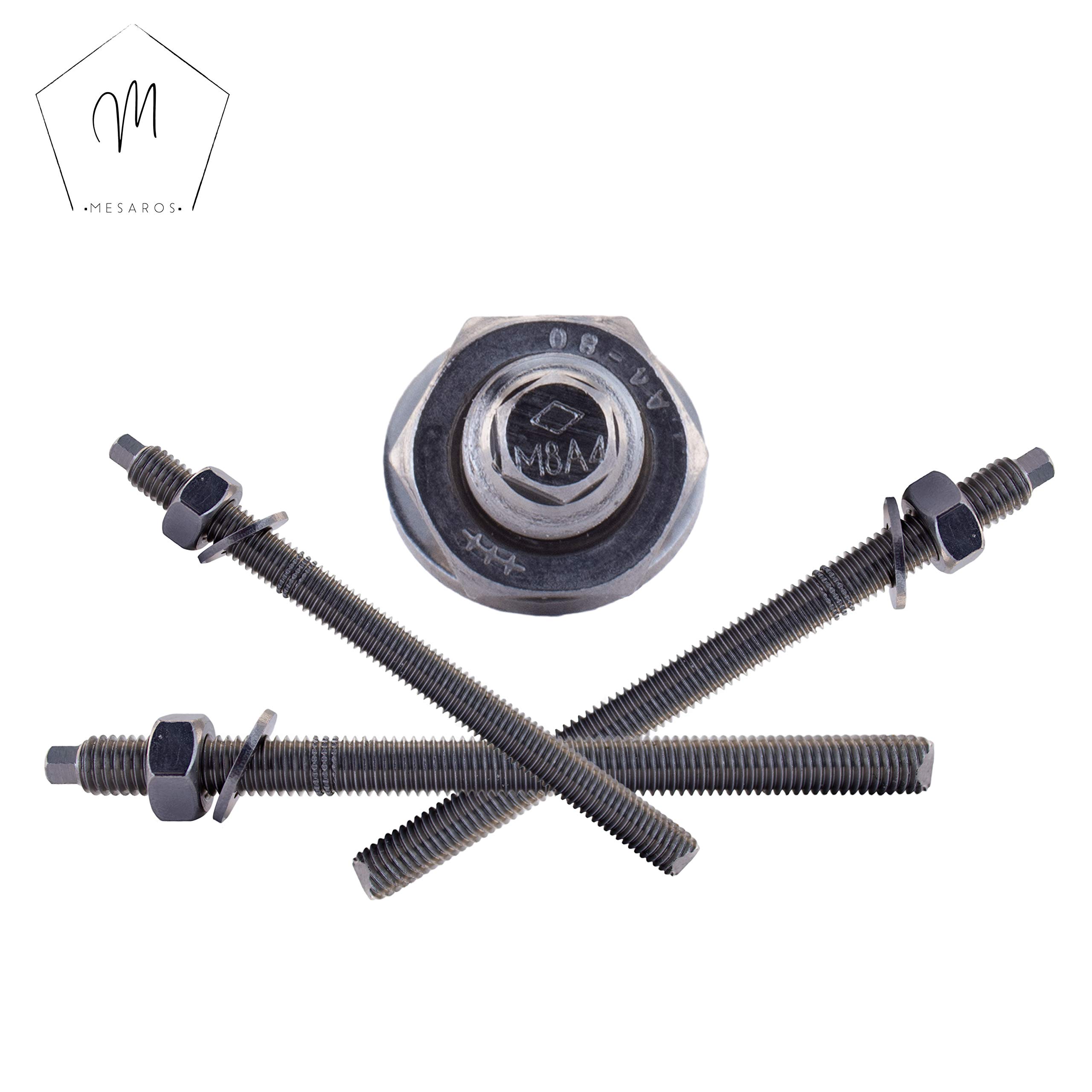 Ankerstangen M12x160 mm aus Edelstahl A4 (10 Stück) | Schlaganker - Verbundankerstangen - Verbundanker - Schwerlastdübel mit ETA Zulassung von MESAROS®
