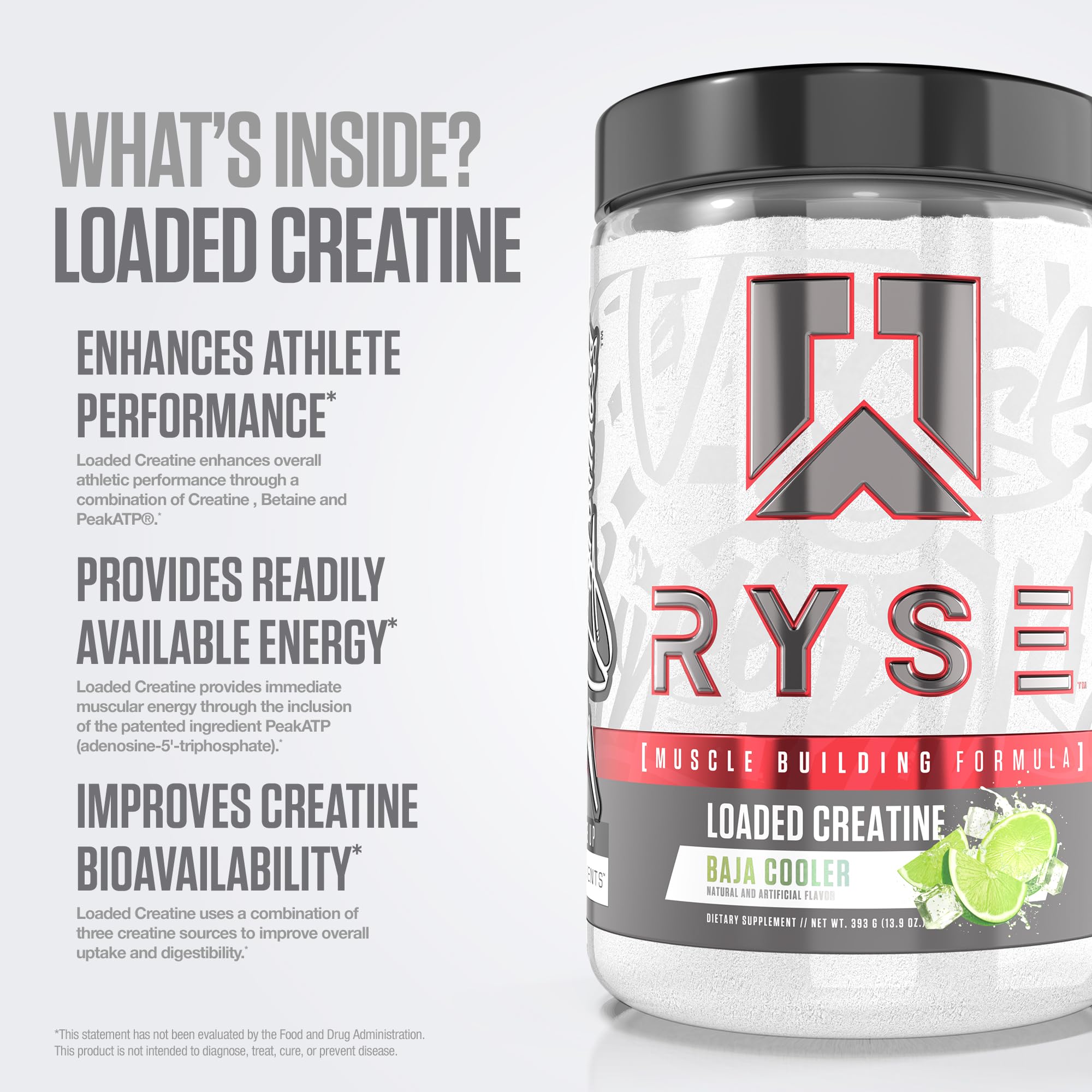 RYSE Loaded Creatine (30 Serv) Baja Cooler - Kreatyna - Creatine-Mix