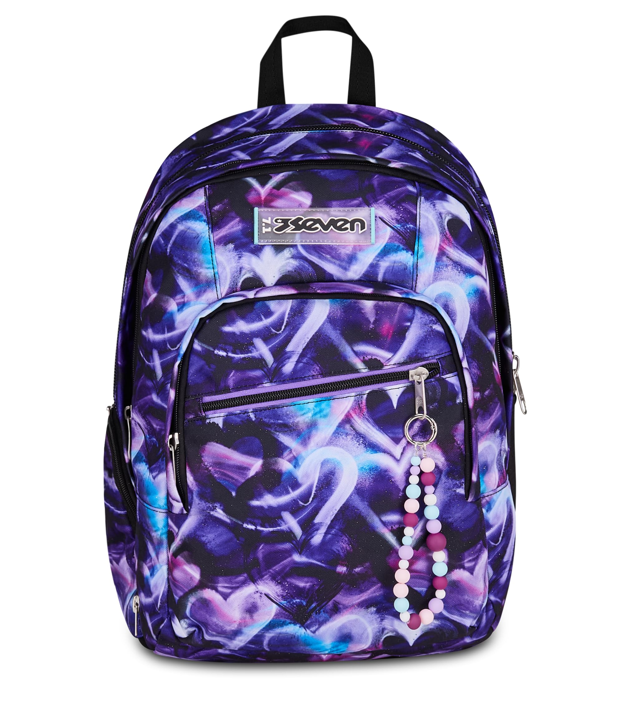 Seven Zaino Scuola Dual Detach LOVEPASS, Viola, 32 L, Doppio Scomparto, Tasche multifunzione, Zaino Staccabile, Tasca con organizer, Scomparto porta pc, Scuola media e superiore, Bambina, Ragazza