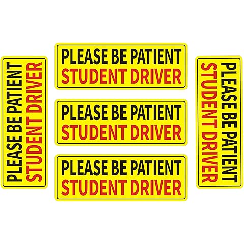 Non-Magnetic Student Driver Stickers - Removable Student Driver Stickers, Safe for ...
