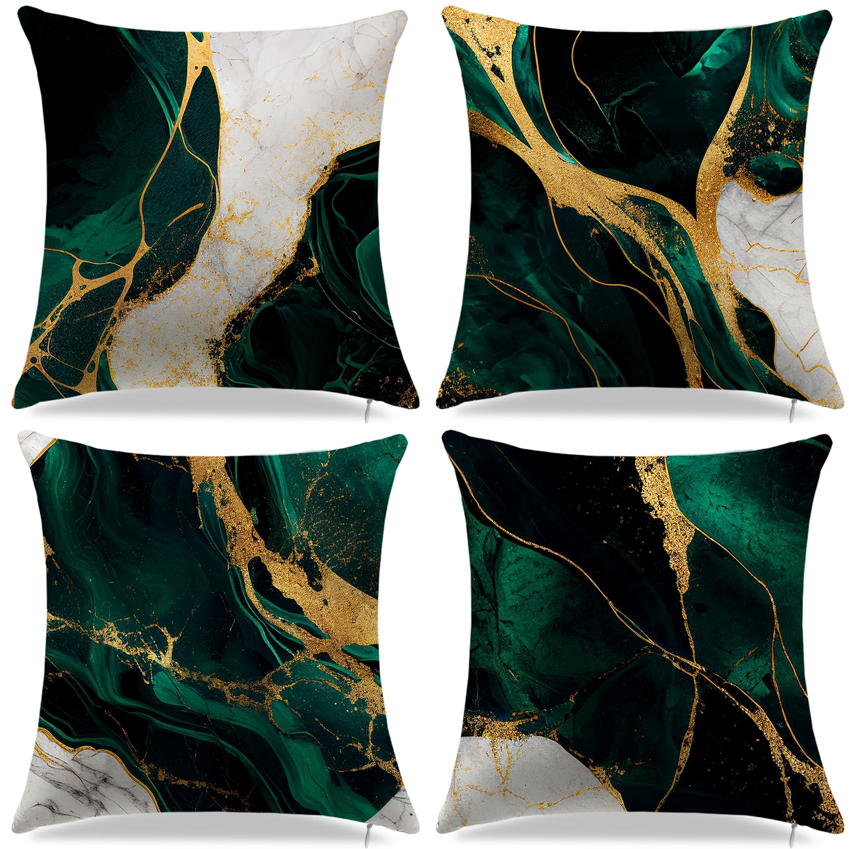 Amazon.com: YCHZ Emerald Green Throw Pillows Covers Set of 4