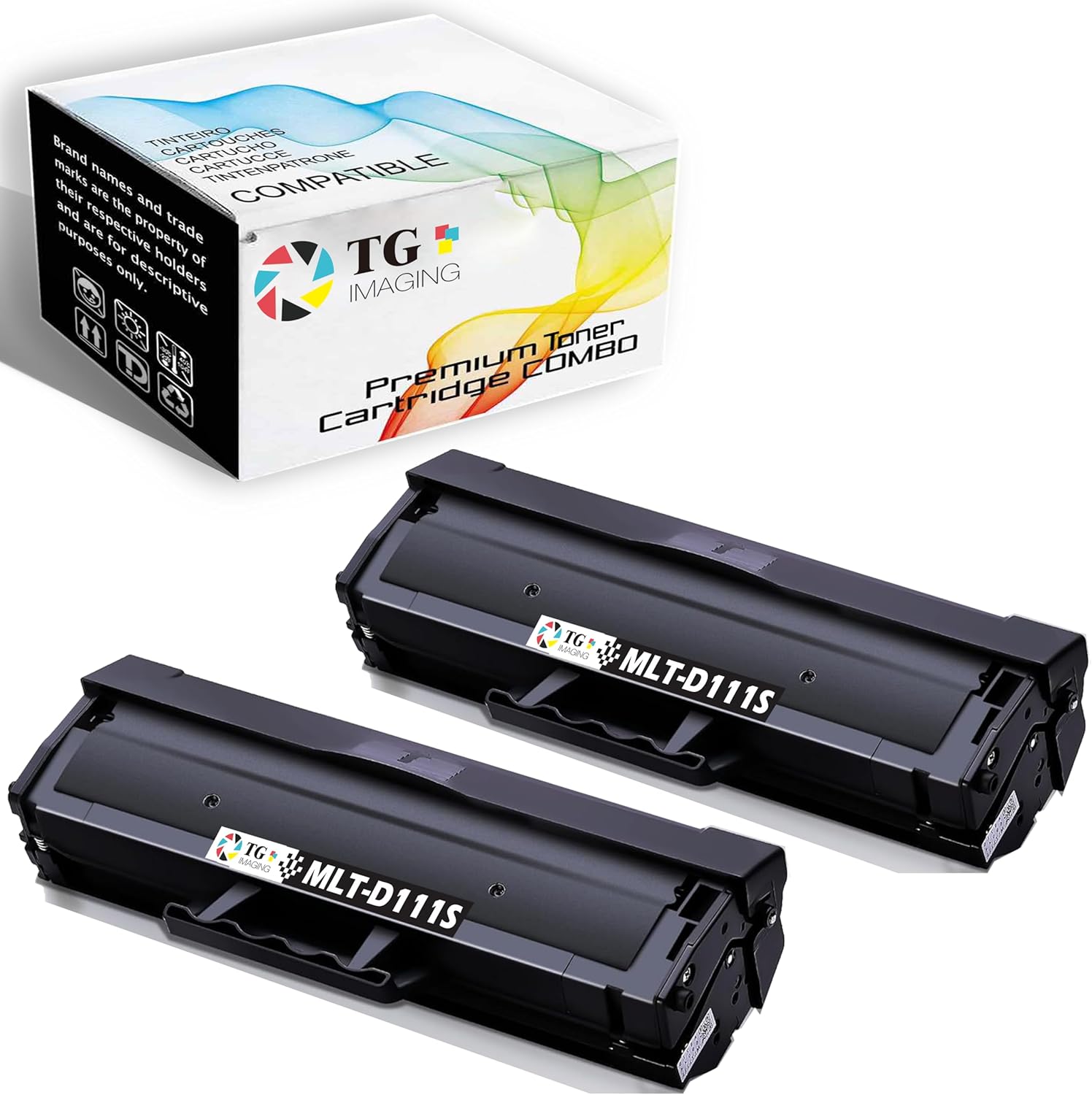 TG Imaging Compatible Replacement for MLT-D111S Toner Cartridge MLTD111S MLT D111S 111S Work for Xpress M2020 M2020W M2022 M2022W M2070 M2070F M2070FW M2070W Printers (2 Pack, 2xBlack Combo Pack)