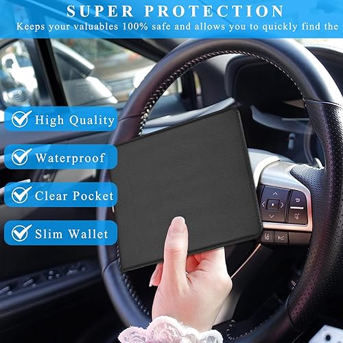 Miniatura 10 de Kewucn Paquete de 4 soportes para seguro de registro de automóvil, organizador esencial de 10.55 x 4.8 pulgadas con cierre, accesorios interiores de