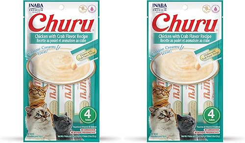 Miniatura 11 de INABA - Golosinas Churu para gatos, puré cremoso para gatos, sin cereales, que se puede lamer y exprimir / suplemento con vitamina E y taurina, 0.5