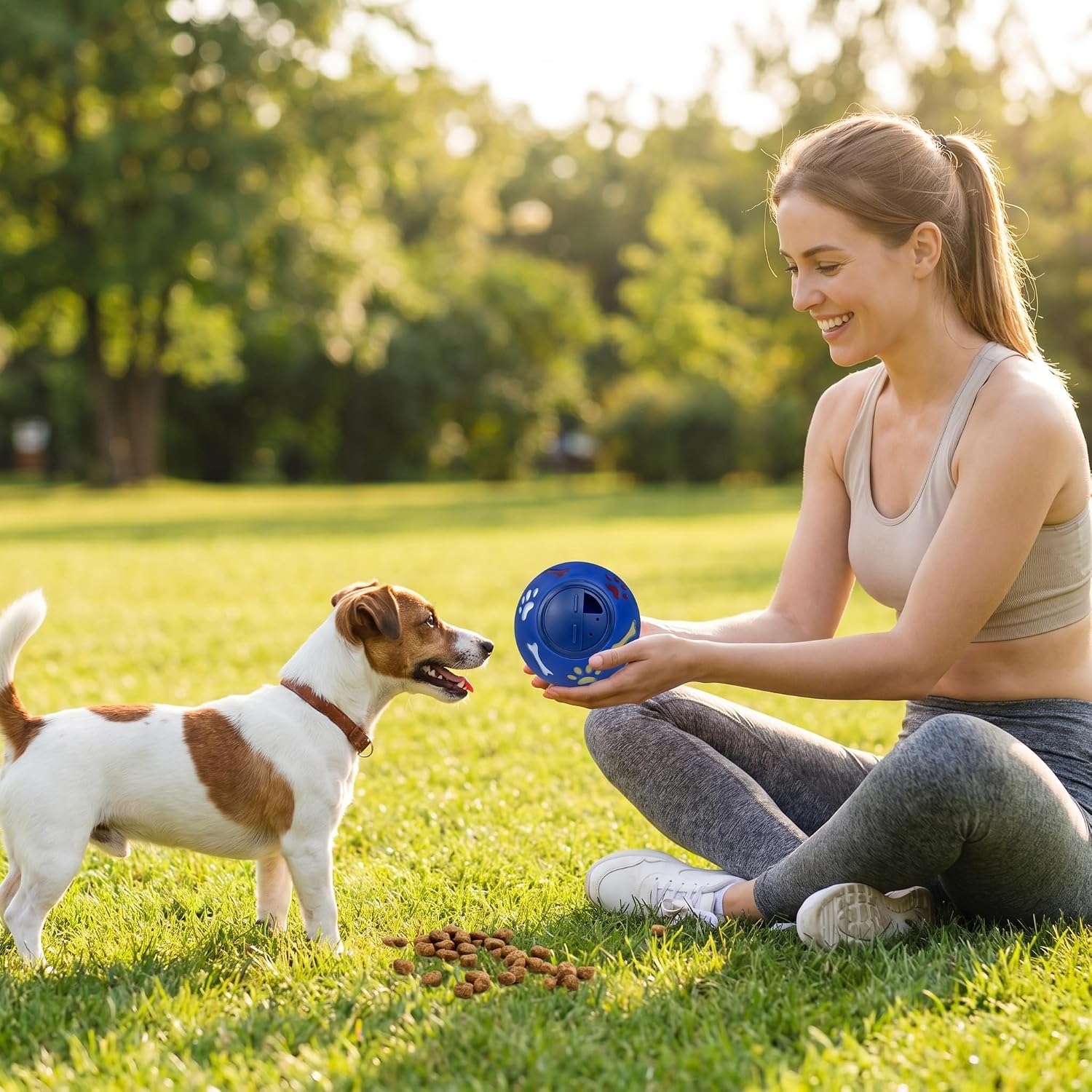 Adjustable Dog Treat Dispensing Toy, 1, Red image 5