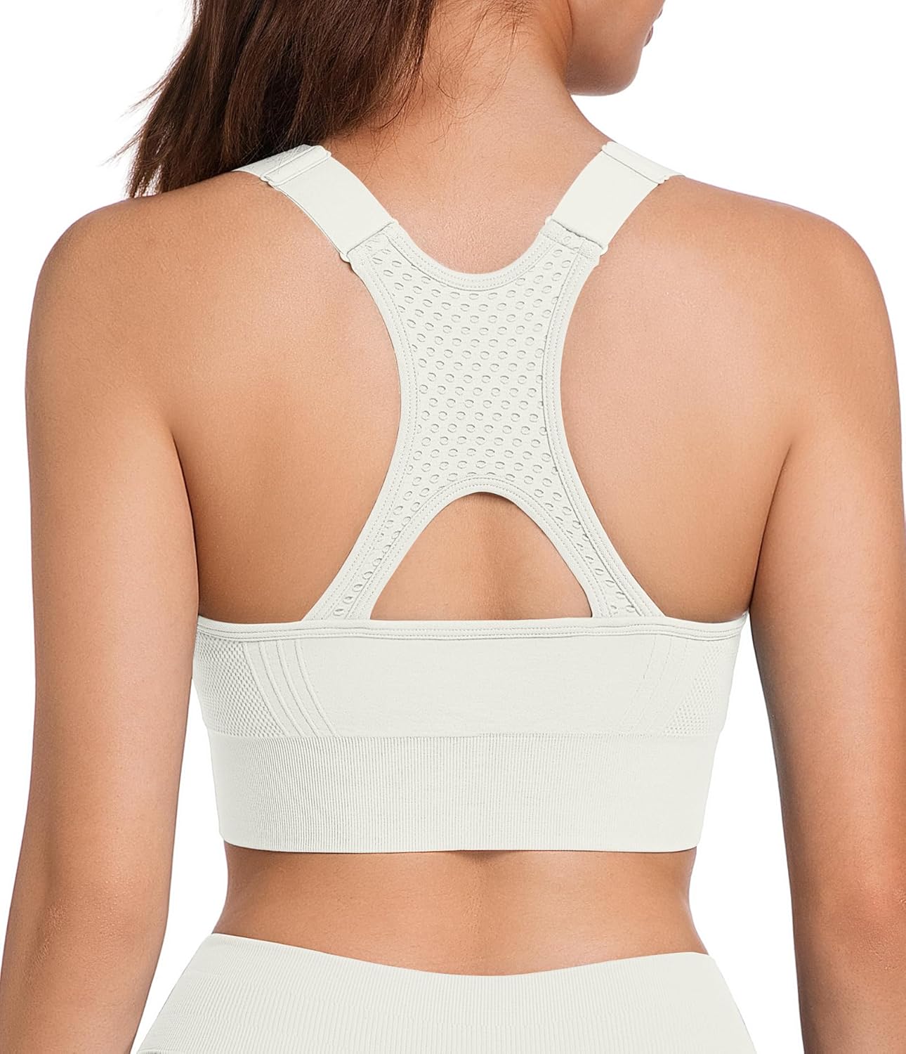 Comper Sports Bra for Women Workout Bras Sexy Wide Straps Yoga Bras with Removable Pads& Adjustable Straps