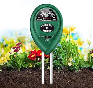 Soil PH Meter, Soil Moisture Meter, 3-in-1 Soil PH Tester, Plant Soil Testing Kit with Moisture/Light/PH, Suitable for Lighting and PH Testing of Gardens, Farm Potted Plant (No Battery Needed)