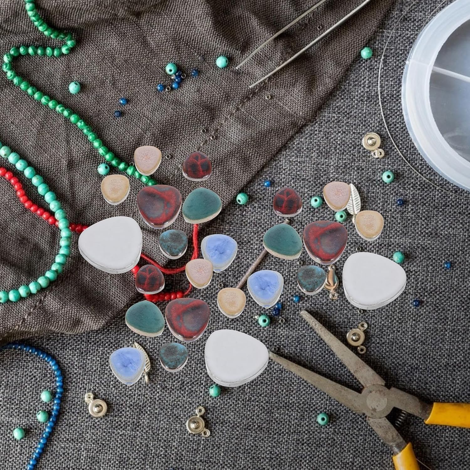 Creative DIY Ceramic Mosaic Pieces Bag Irregular Raindrop Shape Ceramic Tiles for Home Decoration and Craft Projects