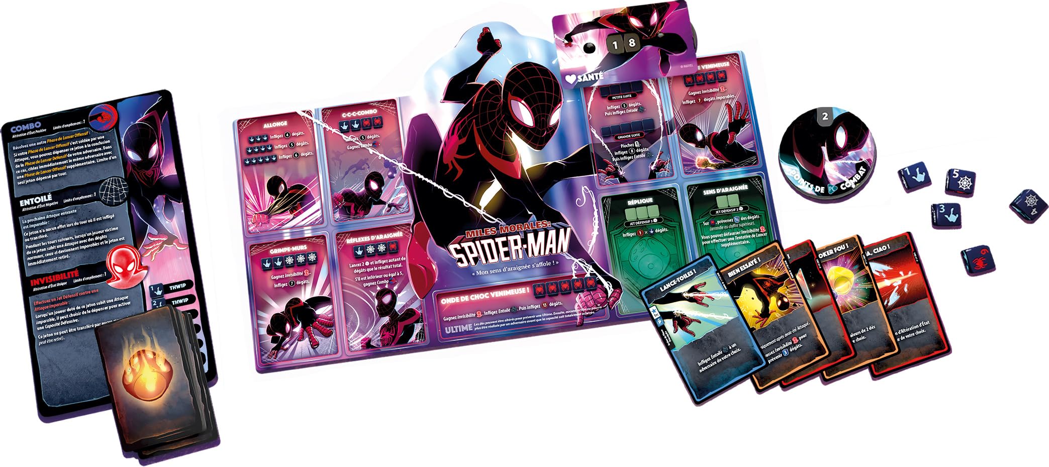 LUCKY DUCK GAMES - Marvel Dice Throne - Scarlet Witch, Thor, Loki, Spider-Man, Juego de Estrategia, Juego de Sociedad, De 8 Años, 2 a 4 Jugadores, 30 Minutos