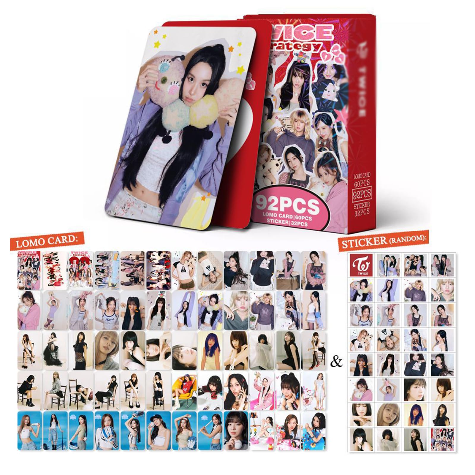 Yuto 92 pcs twice new album Strategy twice postcard lomo cards twice kpop photocards twice Strategy twice postcards twice Strategy twice album lomo cards