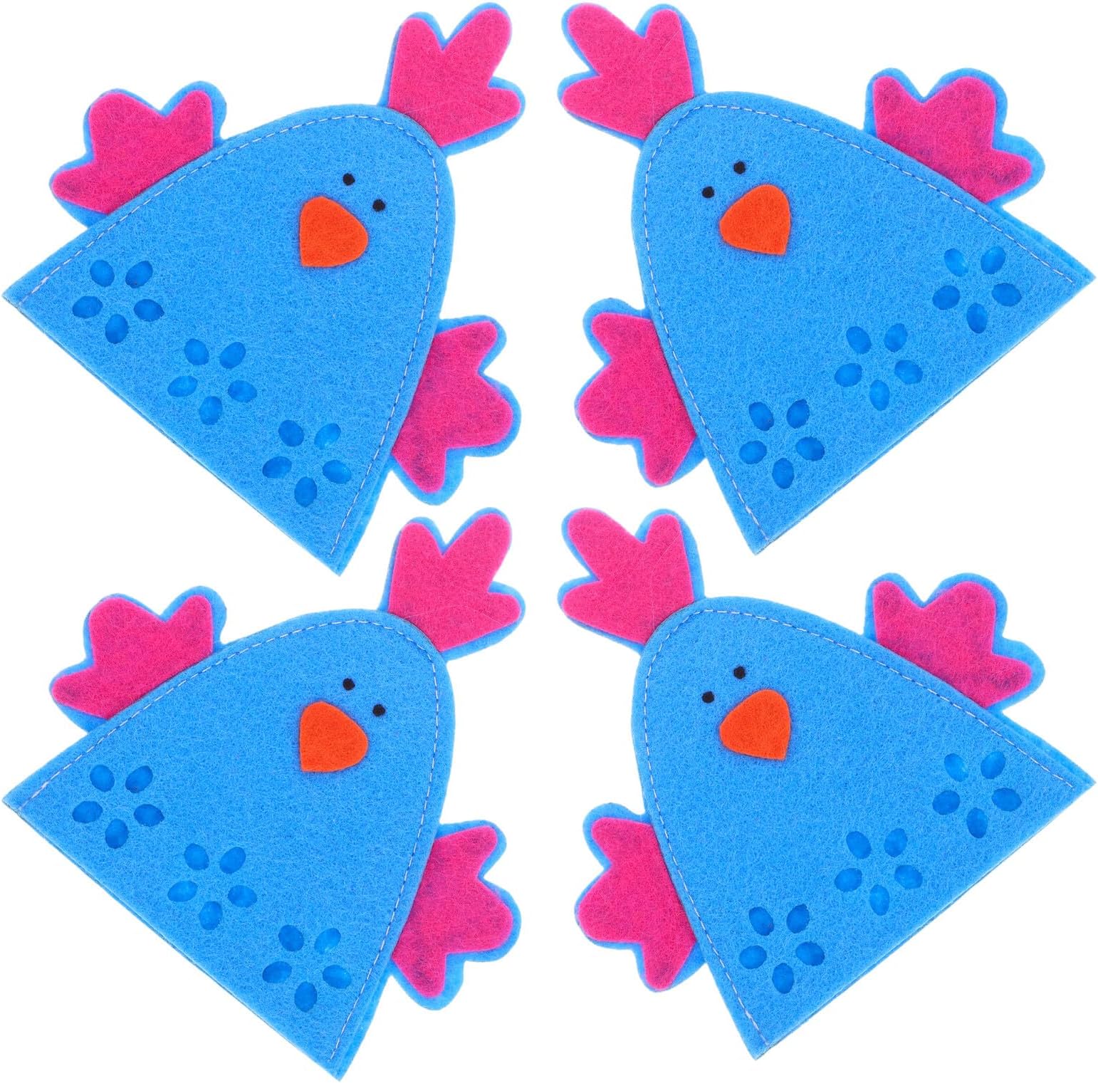 4pcs Easter Egg Holder Egg Warmer Cover Chick Shape Cloth Cute Design Prevents from Breaking for Home Decorations and Easter Table Decorations