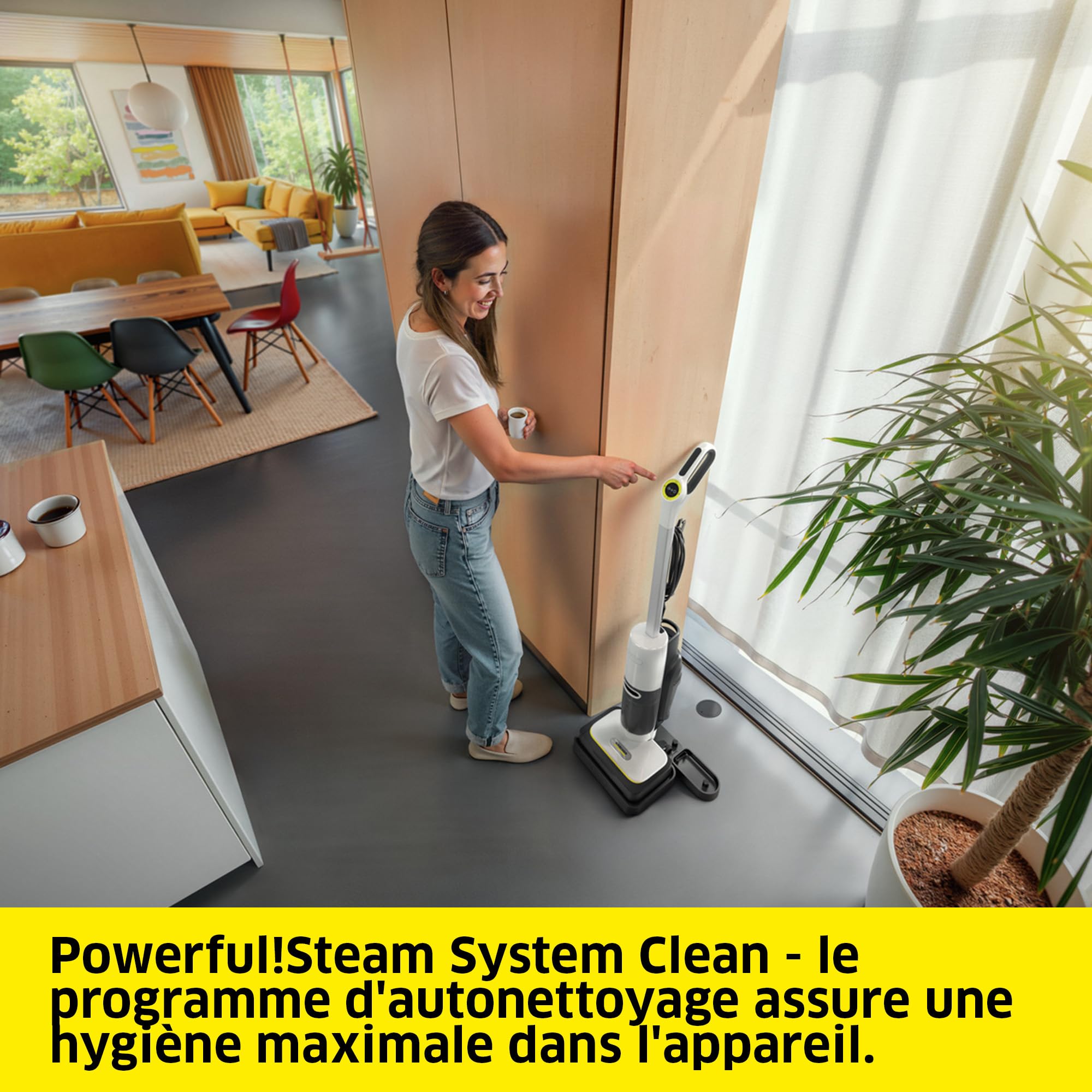 Kärcher aspirateur laveur avec vapeur SCV 4 Steam Vac, solution 3-en-1