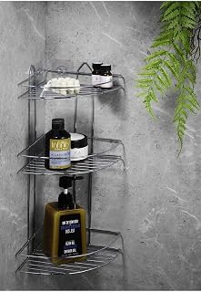 Sas Haus Paslanmaz Krom 3 Katlı Banyo Köşeliği Şam