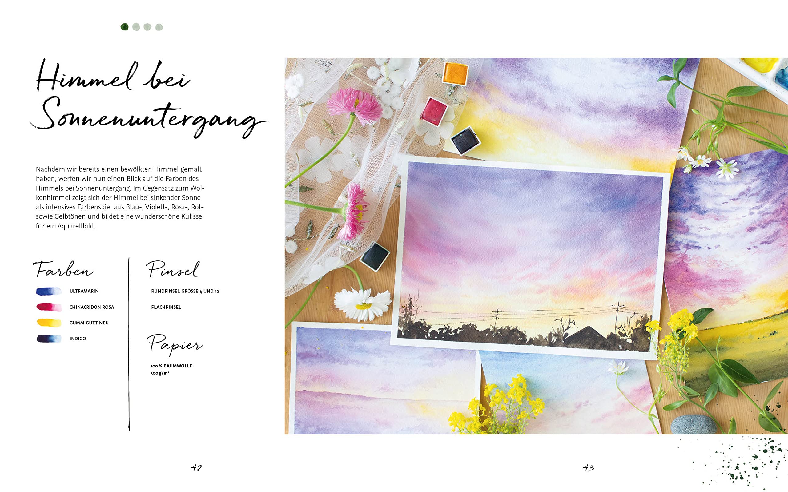 Die Kunst der Aquarellmalerei – Landschaften: Alle Watercolor-Grundlagen, Techniken und Motive Step by Step