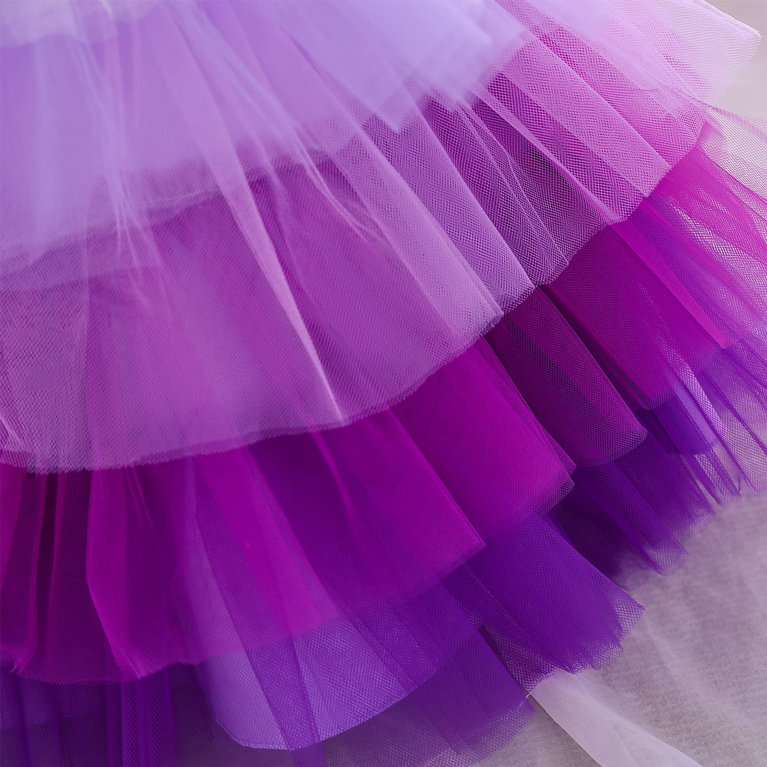 Blumen-Baby-Mädchen Spitzenkleid Kleinkind Tüll ärmellos Schleife Prinzessin Party Hochzeit Festzug Brautjungfer (0-6T)