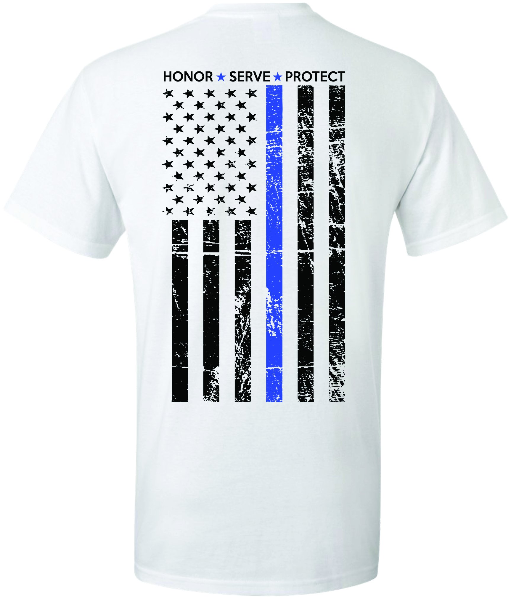 Patriot Apparel Thin Blue Line Honor Protect Serve T-Shirt Tee Men's Fit