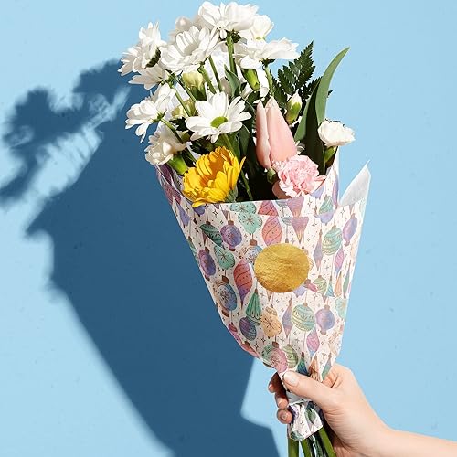 Miniatura 10 de Pañuelo de regalo impreso de Navidad de invierno desplegado, 20 x 30 pulgadas, 12 días (240 hojas)