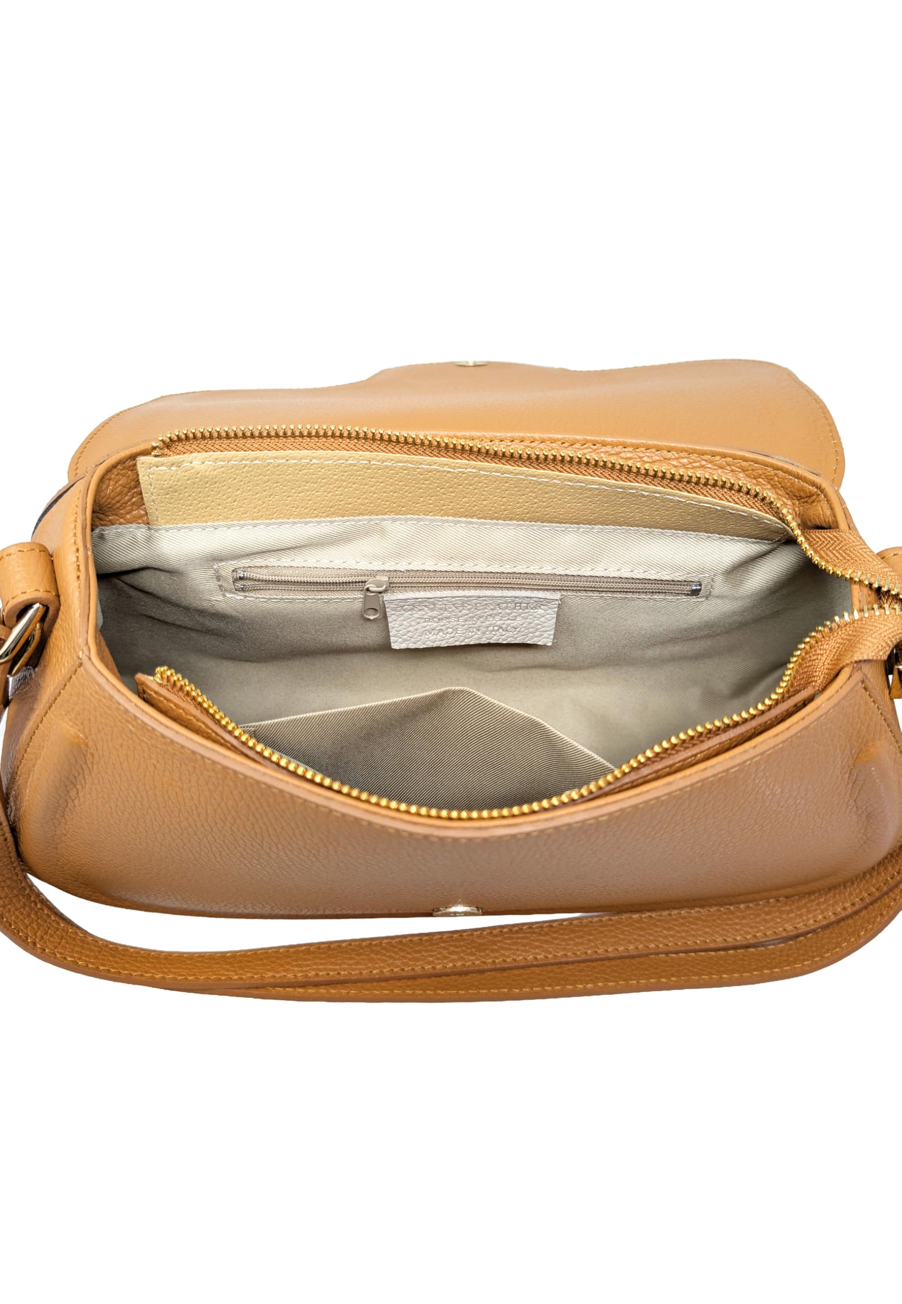 Chicca Borse Borsa a Spalla Elegante da Donna in Vera Pelle