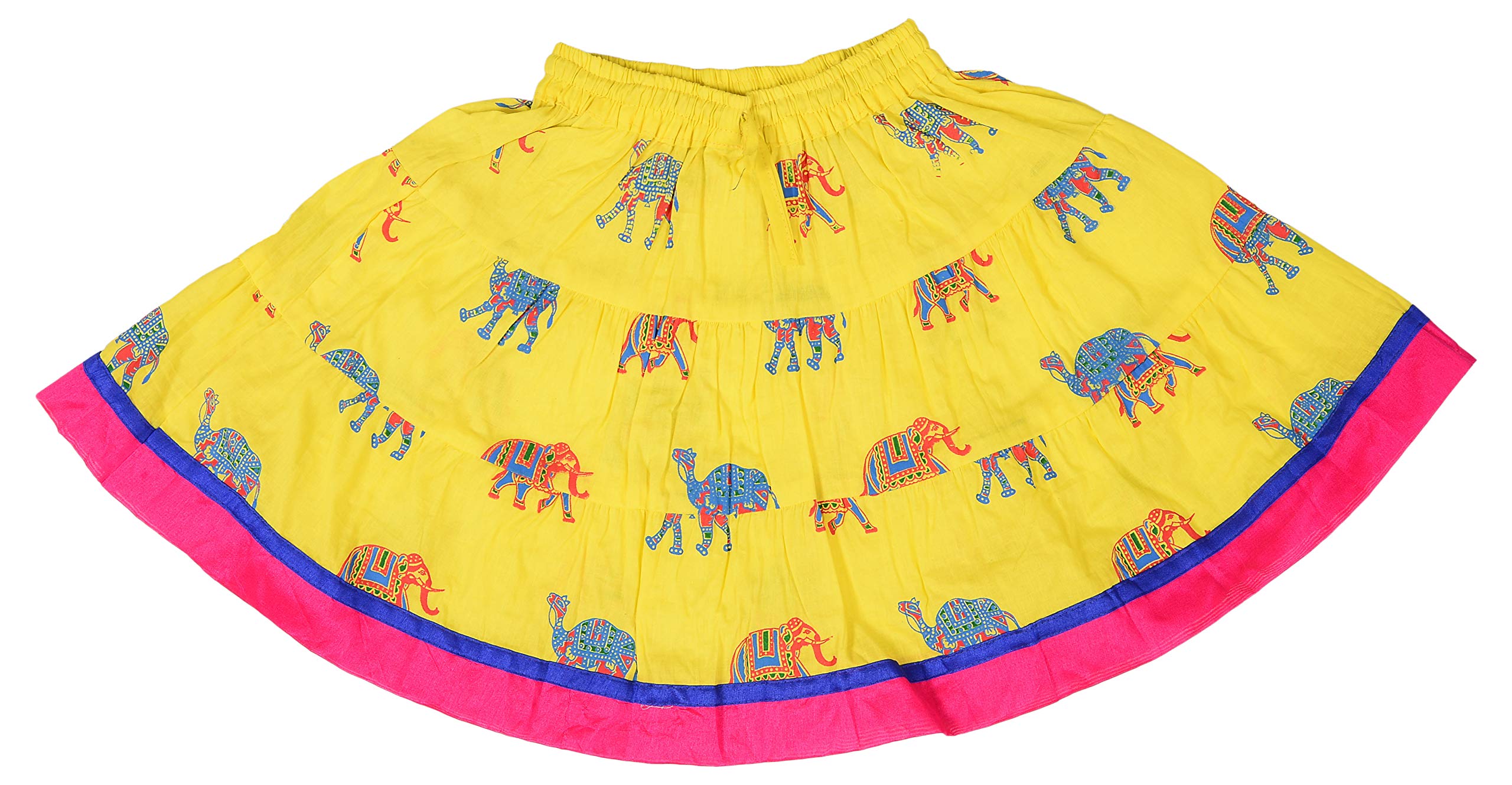 DIAMO Baby Girl Cotton readymade Lehenga Choli(kid361--6 months - 1 year_Yellow_6 months - 1 year) 2