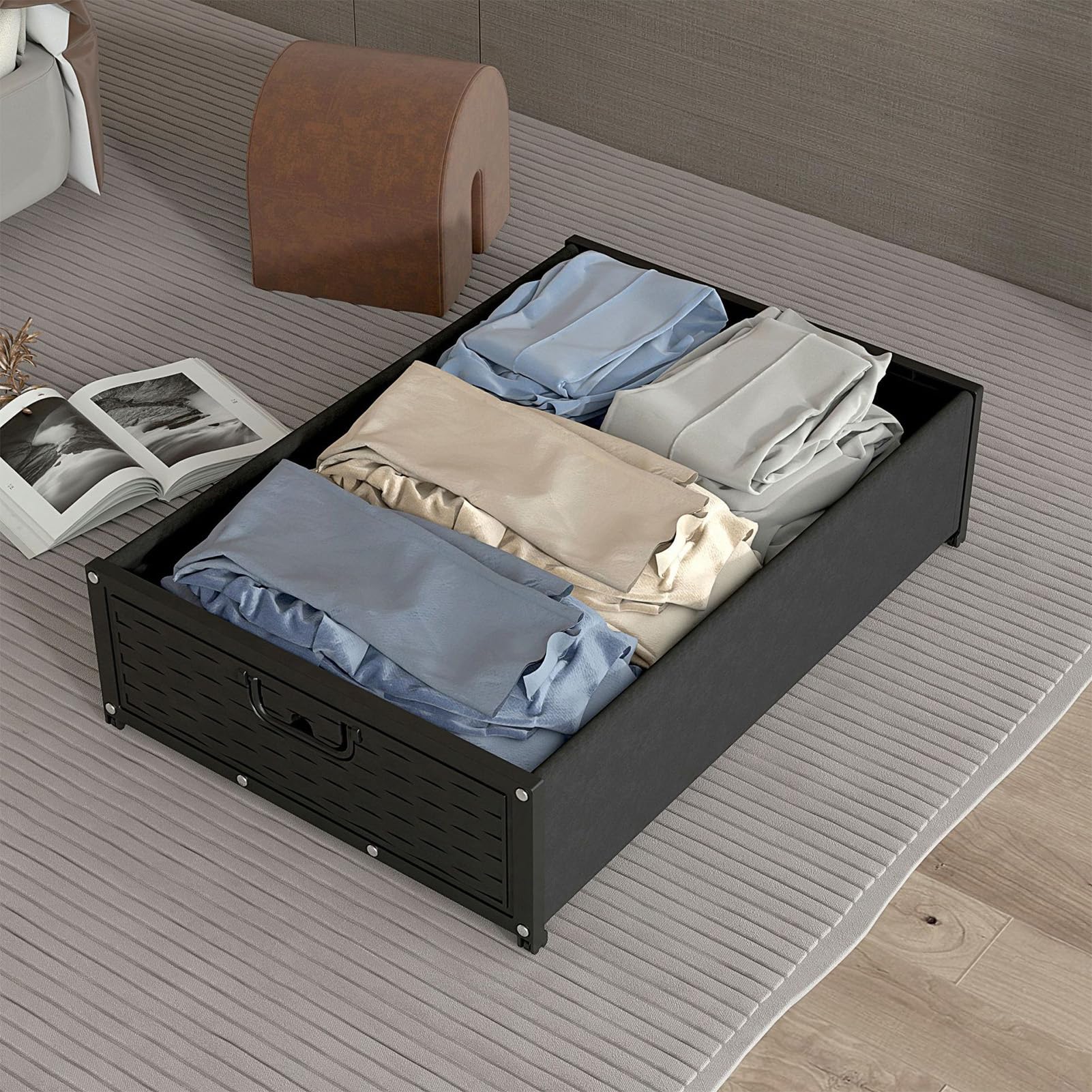 Kavolet Contenitore Sottoletto con Ruote Finestra Trasparente per Vestiti