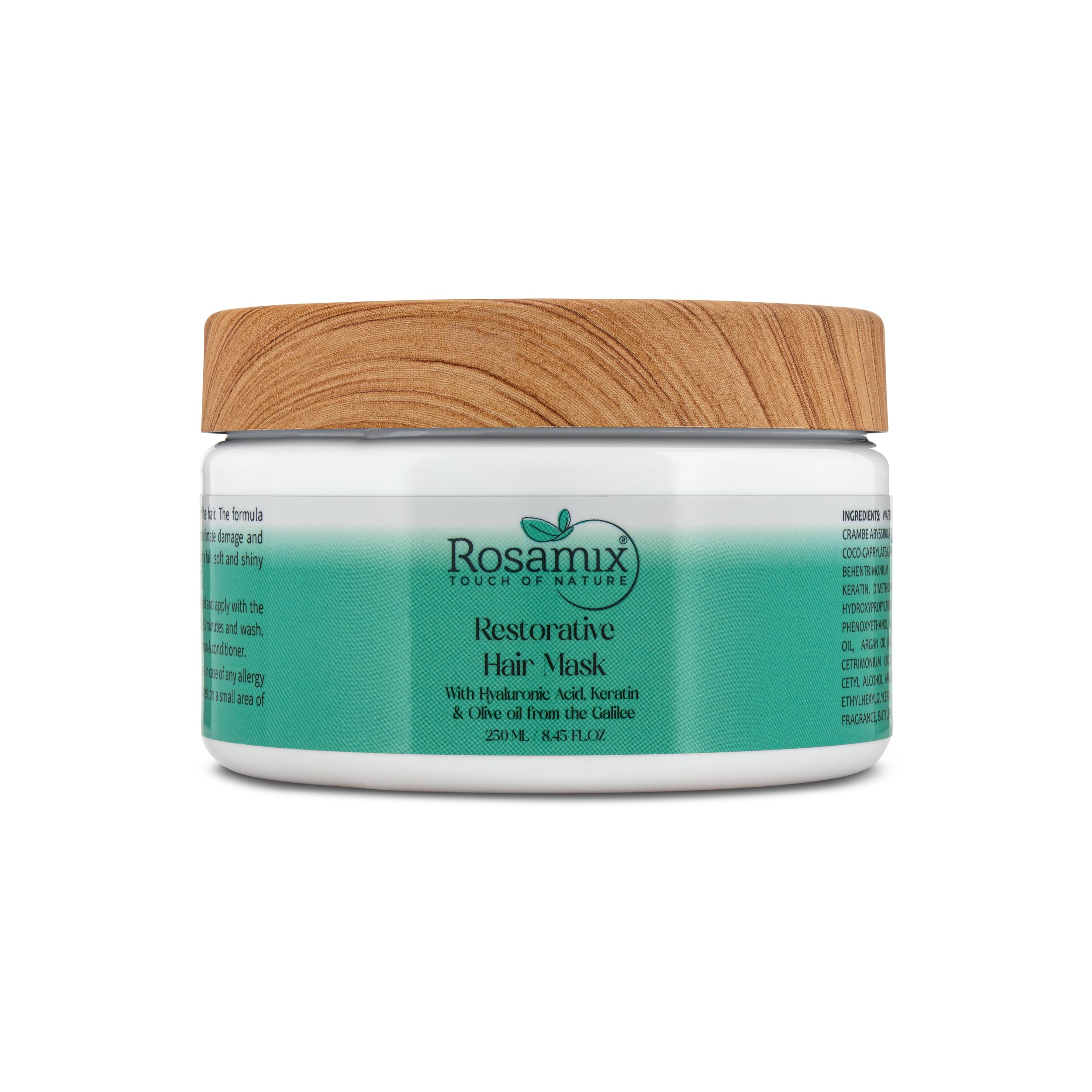 Rosamix Deep Moisturizing Hair Mask for Women/Men - Keratin Mask for Dry & Damaged Hair - Deep Conditioning Treatment with Hyaluronic and Moroccan Argan Oil, 250ml | 8,45 FL.OZ