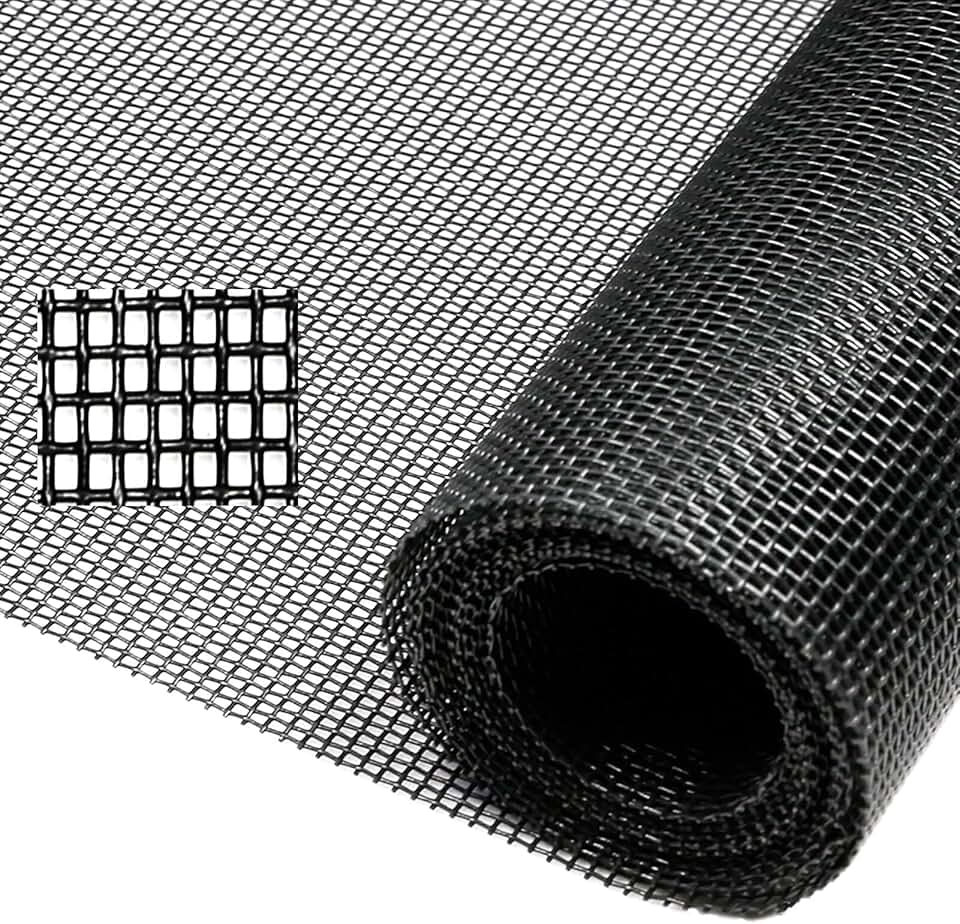 Tooltriz Pet Proof Window Screen Replacement, 39 inch W x 100 inch L, Upgraded Thicken Charcoal Mesh for Sliding Pet Screen Door Repair - Screen Door Protector for Dogs Patio Screen mesh