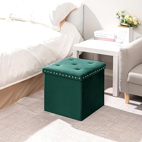 Miniatura 22 de B FSOBEIIALEO Banco otomano de almacenamiento, otomanos plegables con almacenamiento, cajas de almacenamiento extra grandes de 140 litros, banco