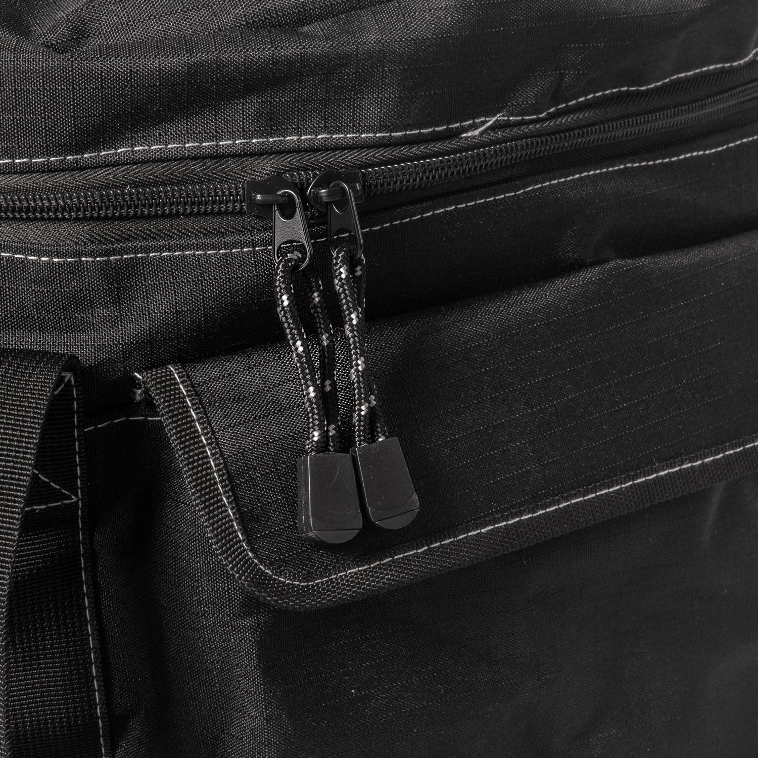 Transporttasche für Dutch Oven 4,5 l und 6,5 l Schwarz Polyester Tragetasche für Feuertopf Aufbewahrungstasche mit Netztaschen Reißverschlussfach Außentasche