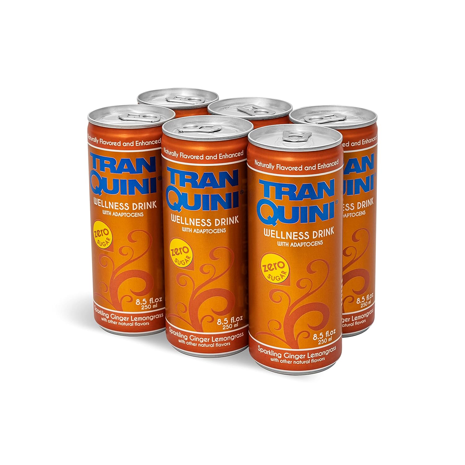 Tranquini Adaptogen Drink, Calming Sparkling Water, Gluten