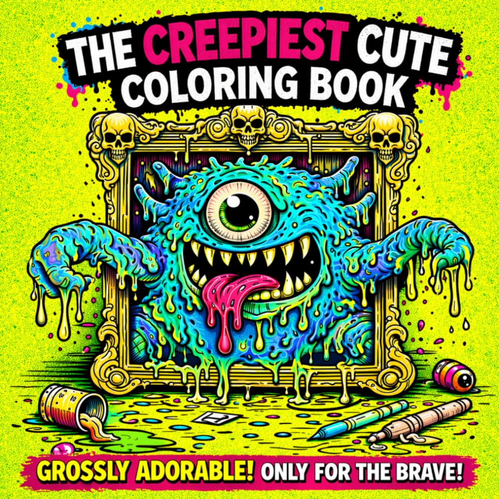 The Creepiest Cute Coloring Book Hard Halloween: A Gross and Hilarious Collection of Weird Creatures for Children ,Teens and Adults Cute Monster ... of the Ugliest Coloring Books in the World)